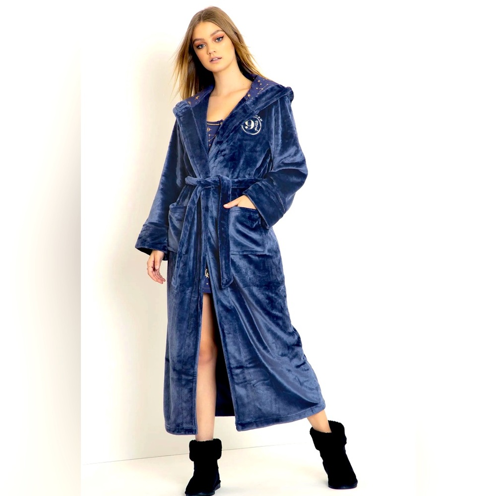 Blackmilk clothing Rare PLATFORM 9 3/4 MONOGRAM HOODED ROBE - LIMITED
